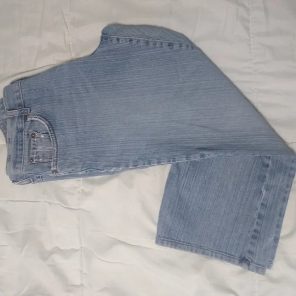 LUCKY BRAND BUTTON FLY BLUE RIDER CROP DENIM JEANS 6/28 - Picture 9 of 10